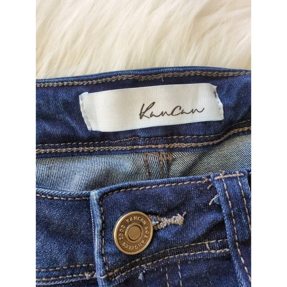 Kancan Womens Slim Skinny Jeans Blue Distressed Medium Wash Stretch Junior‎ 5/26 - Picture 6 of 7